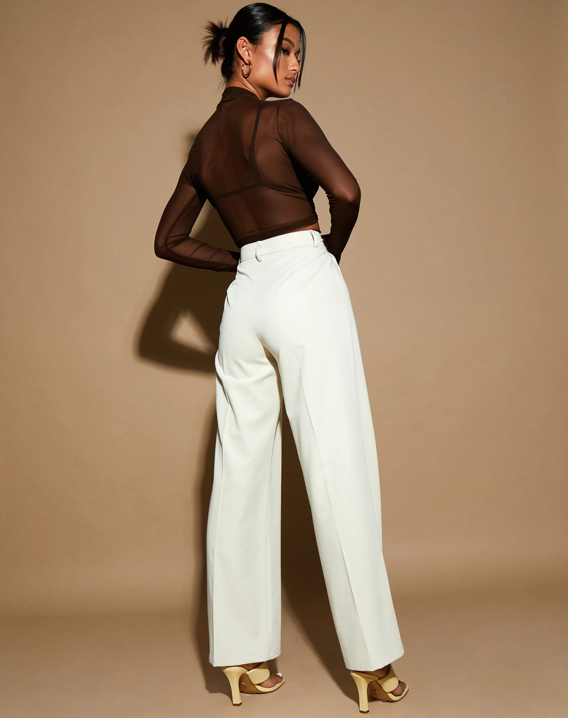 Abba Trouser in Cream - Image 6