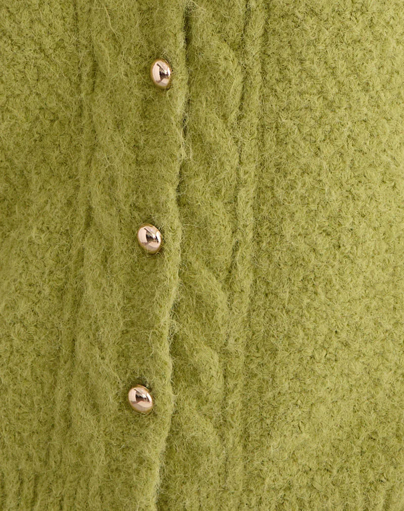 Aceso Cardigan in Bright Chartreuse - Image 8