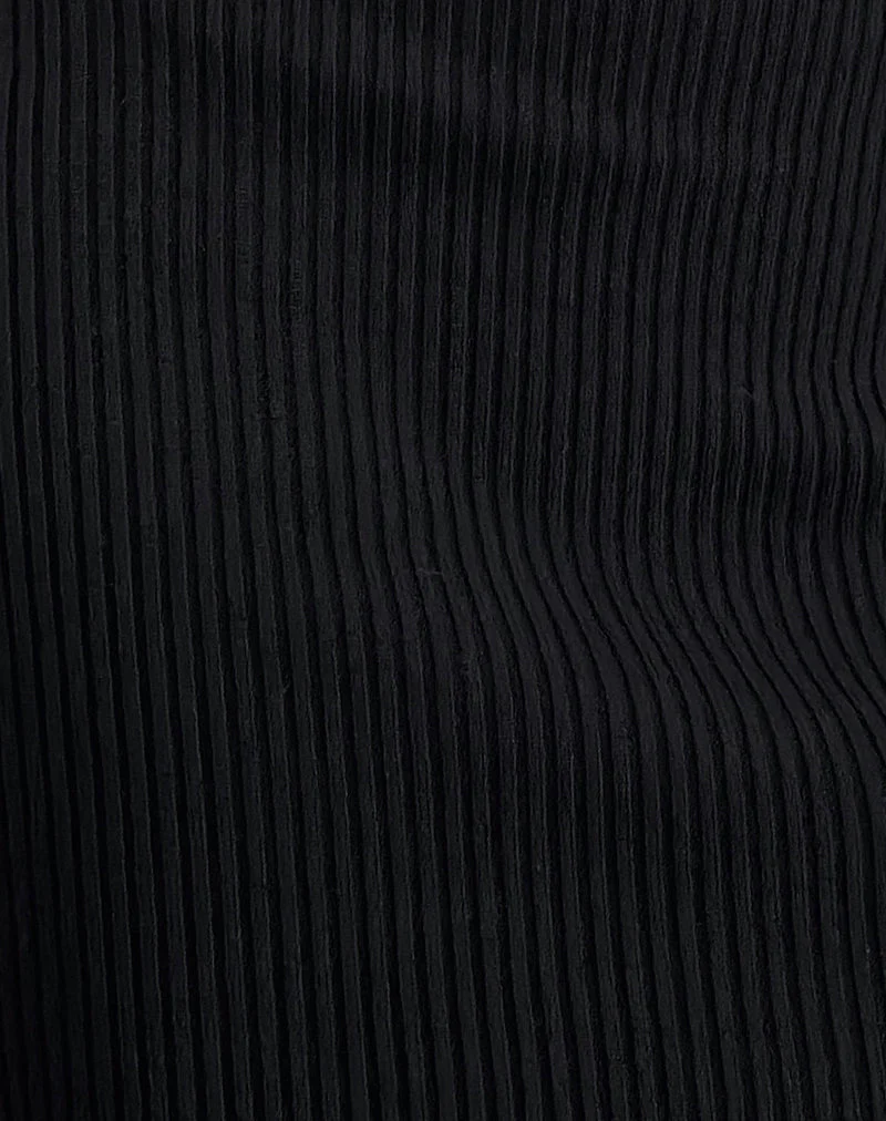 Acilla Knitted Mini Dress in Black - Image 5