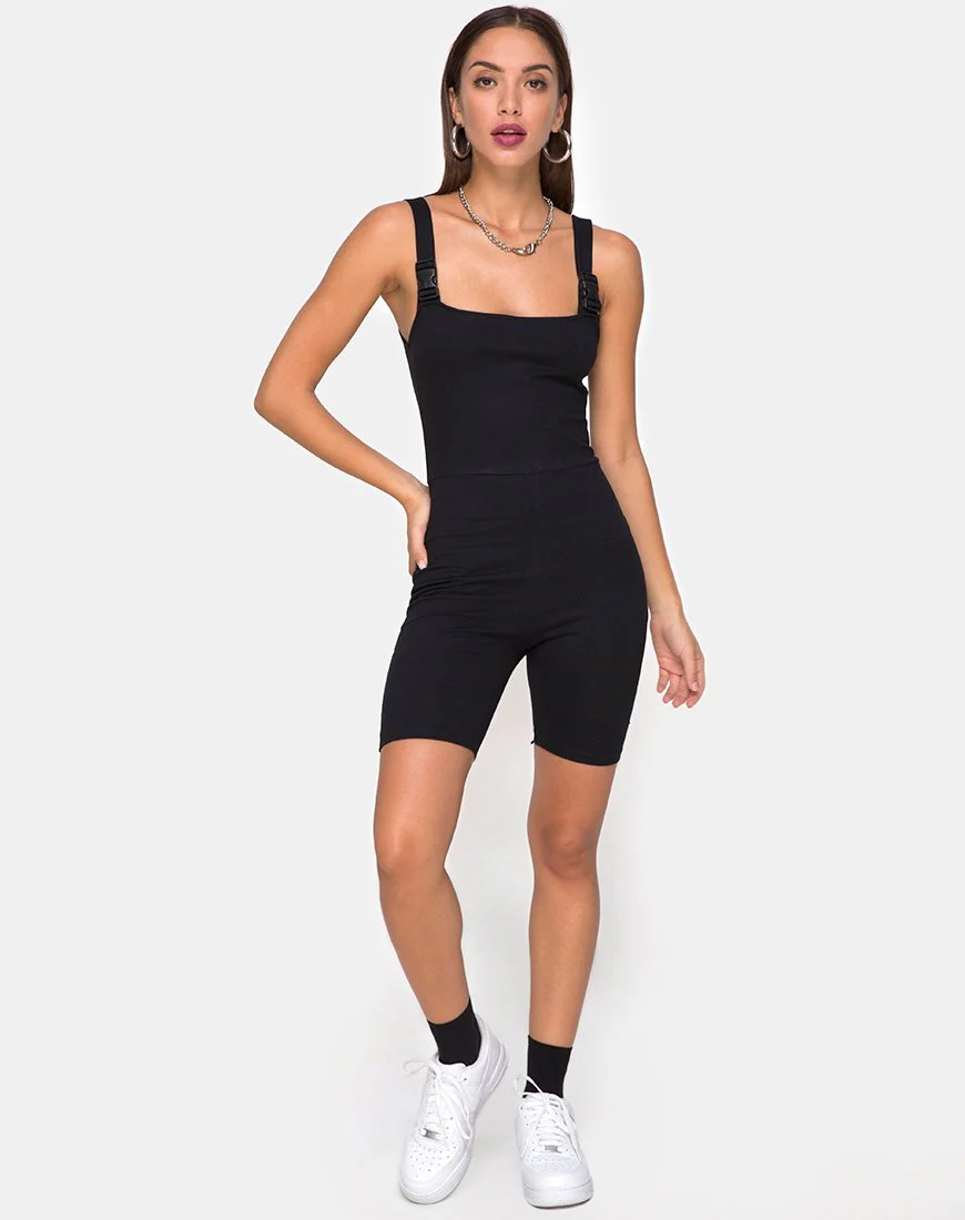 Acrety Unitard in Black Buckles - Image 3