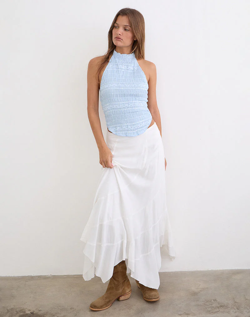Adisti Top in Sequin Mesh Baby Blue - Image 6