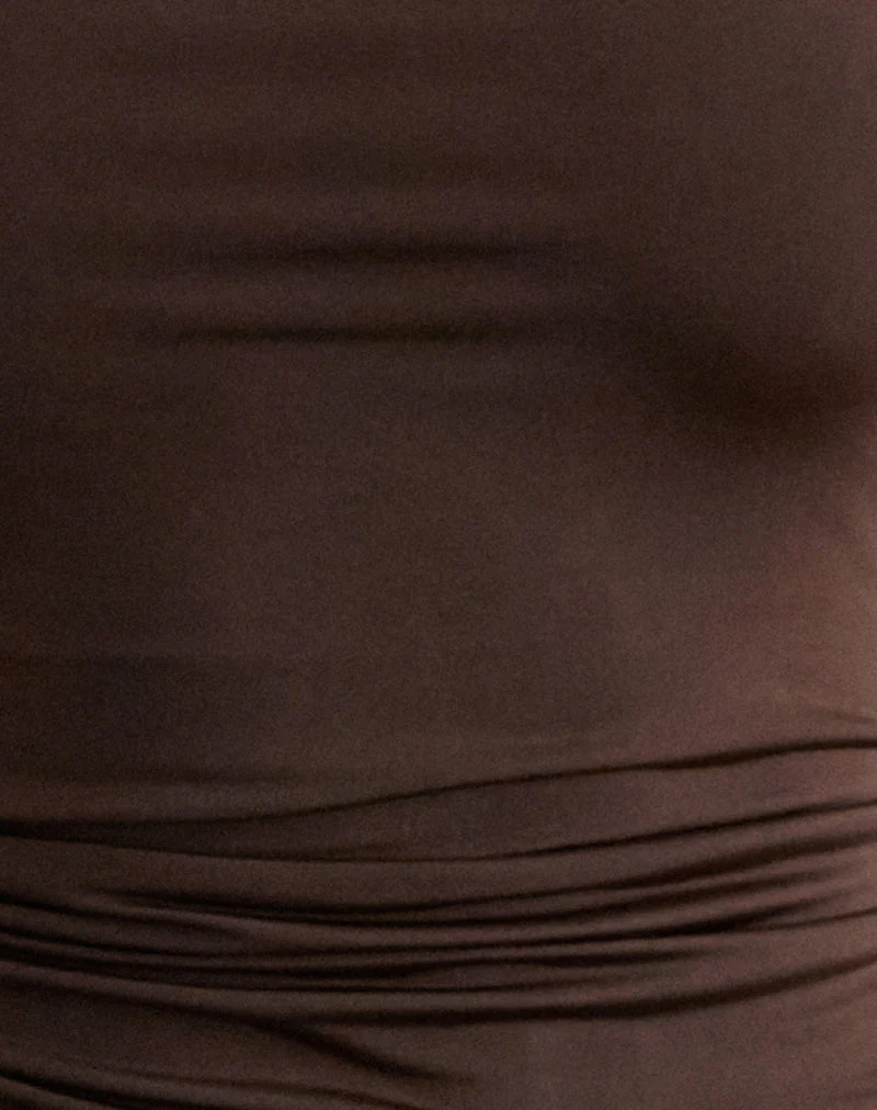 Adora Halterneck Top in Slinky Chocolate - Image 6