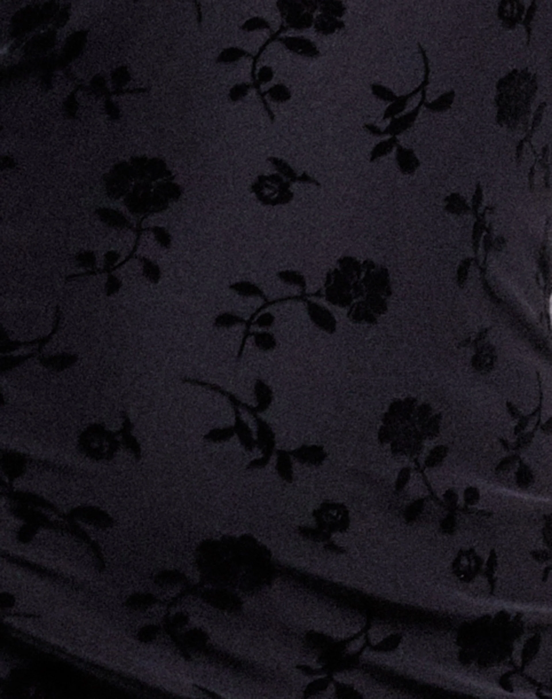 Agas Mini Skirt in Black Floral Flock - Image 7