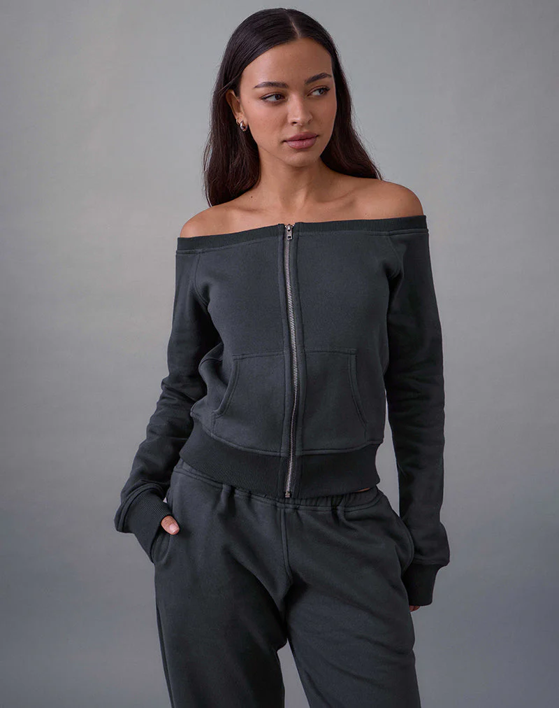 Airazo Bardot Sweater in Beluga Grey - Image 5