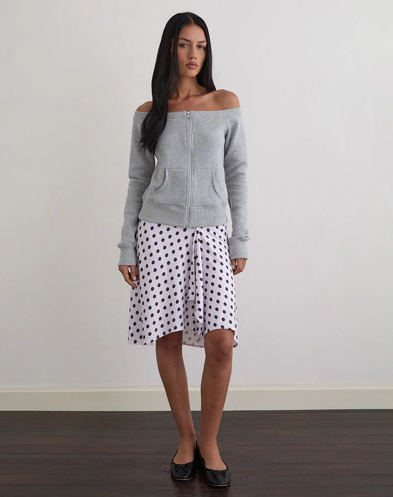 Airazo Bardot Sweater in Grey Marl - Image 2
