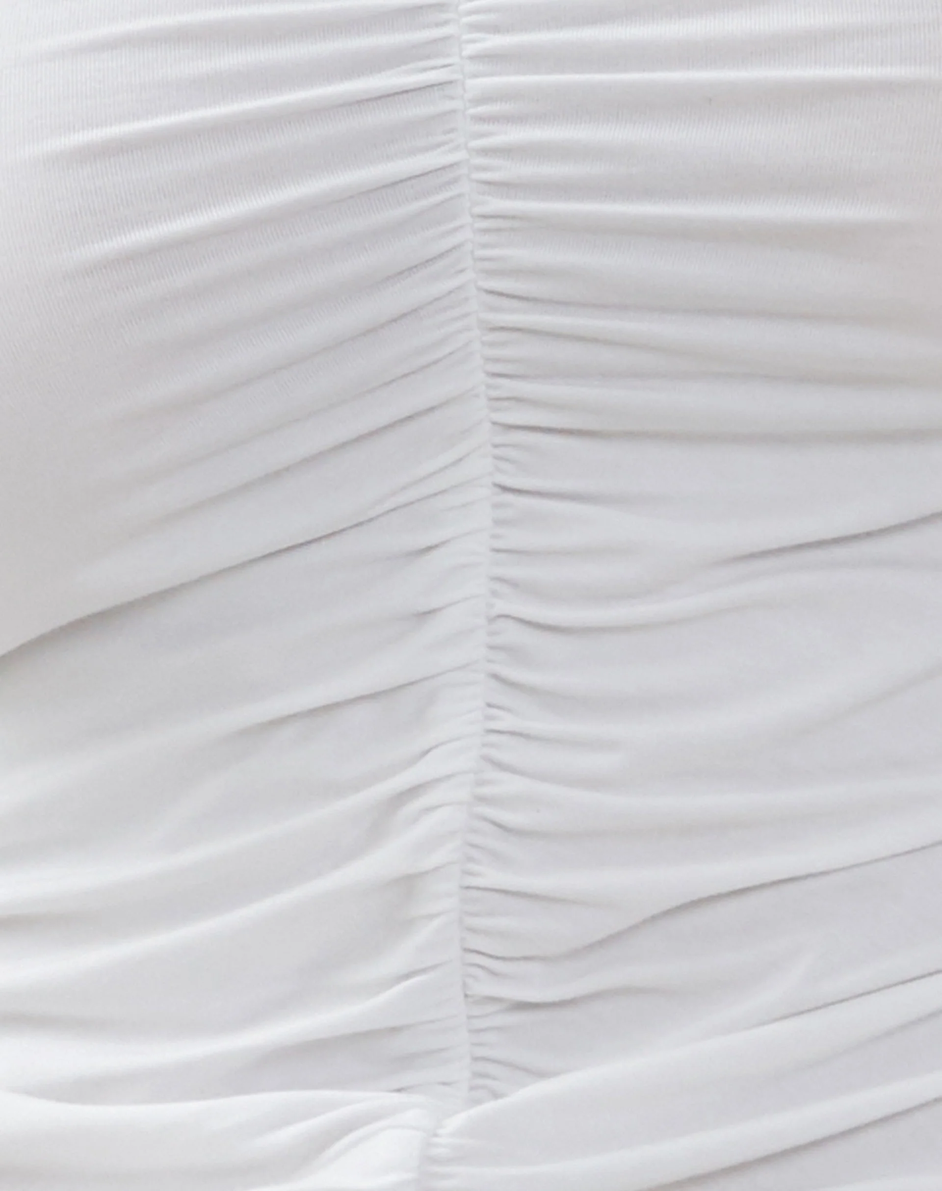 Akiane Ruched Long Sleeve Top in White - Image 5