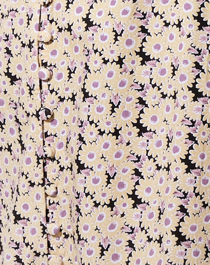 Akina Slip Dress in Daisy Day Dream Cream - Image 5