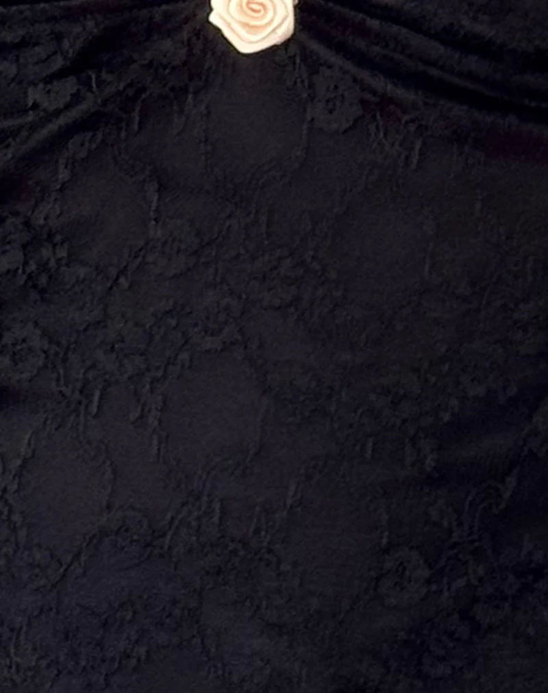 Aksa Halterneck Top in Canina Lace Black - Image 7