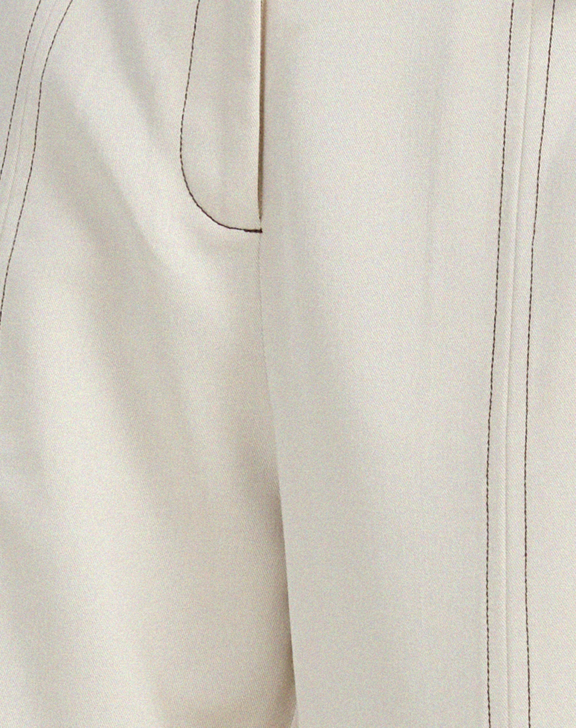 Albus Trouser in Ecru Brown Stitch - Image 6