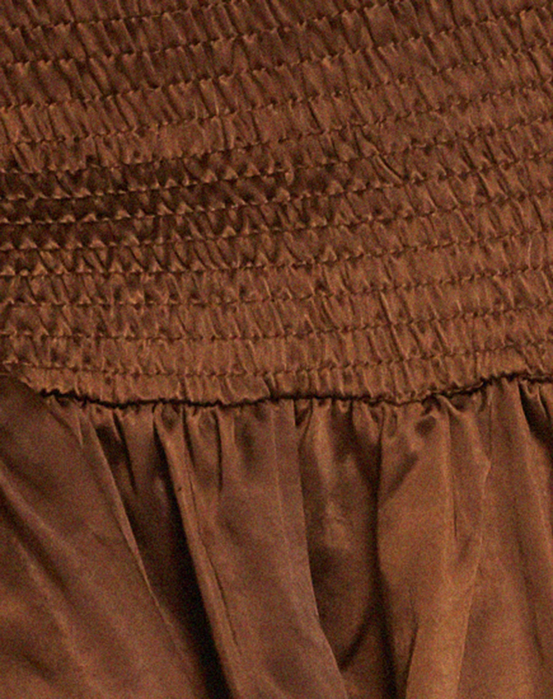 Amasa Mini Dress in Satin Bitter Chocolate - Image 6