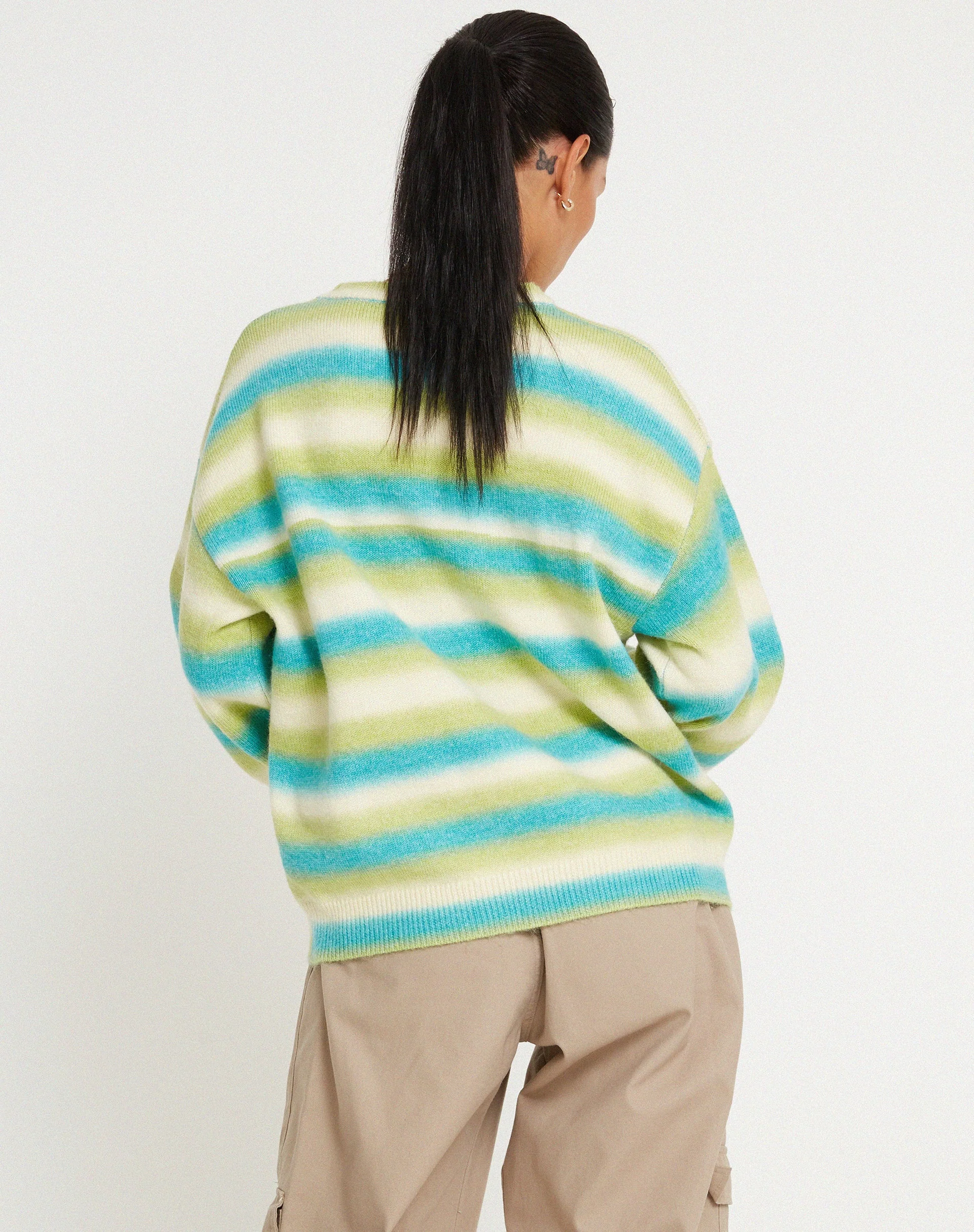Ammaria Jumper in Blue Mix Stripe - Image 2