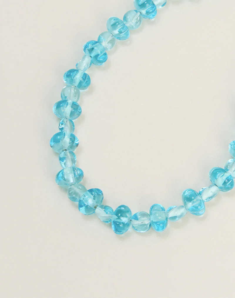 Aqua Blue Faceted Necklace - Image 4
