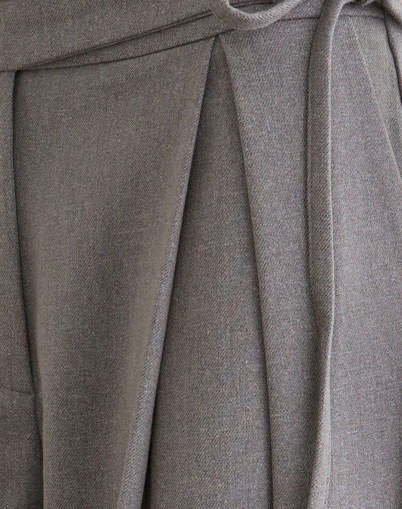 Arden Tie Waist Trouser in Tailoring Grey - Image 5