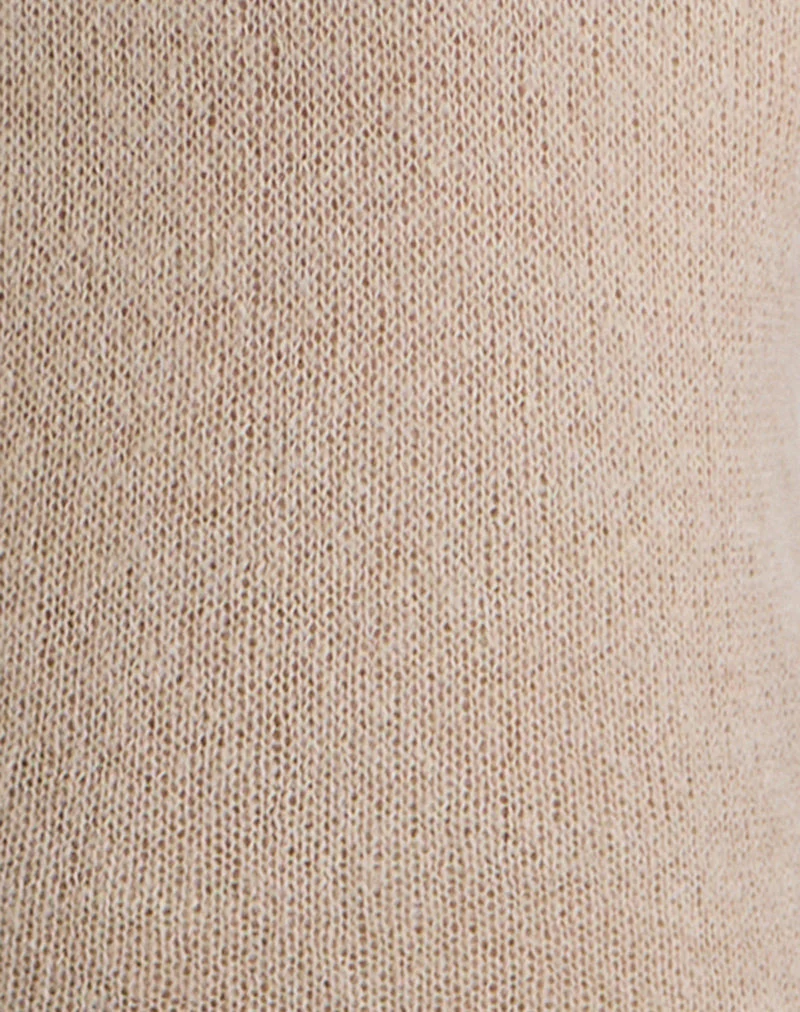 Ashla Top in Sheer Knit Beige - Image 5