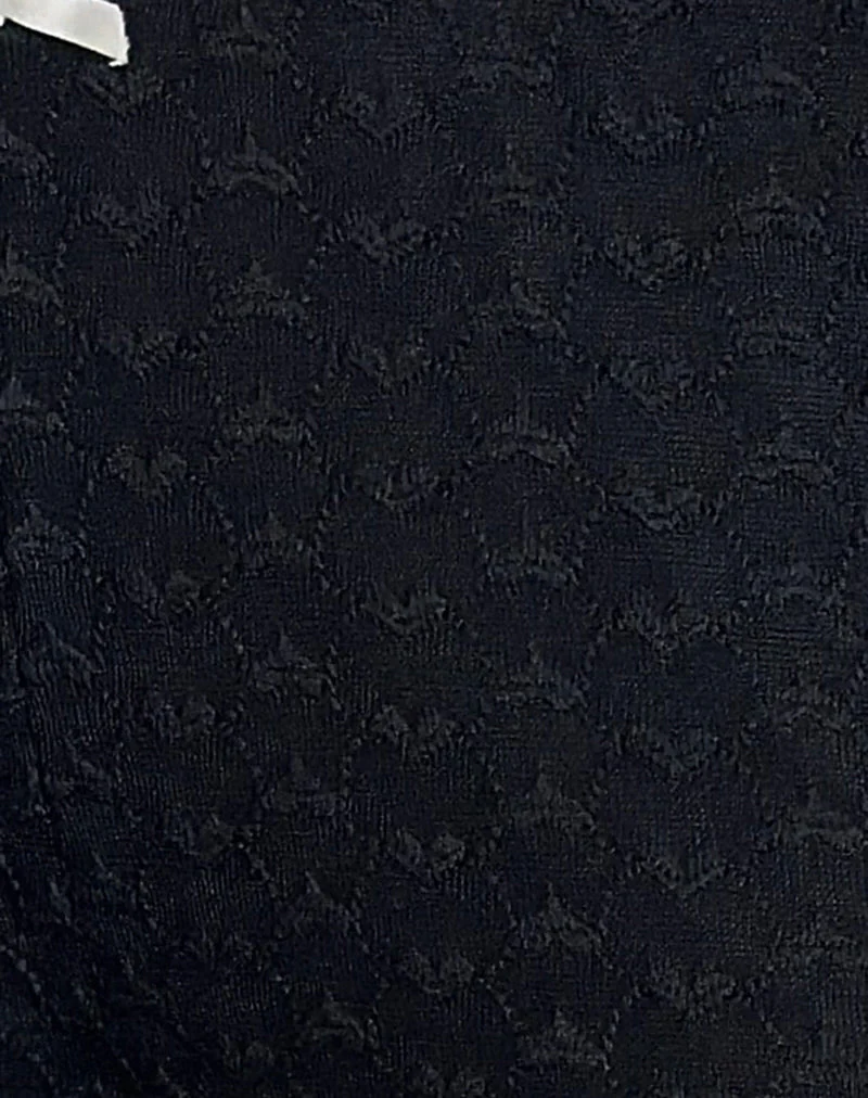 Asih Capri Trousers in Black Heart Lace - Image 5