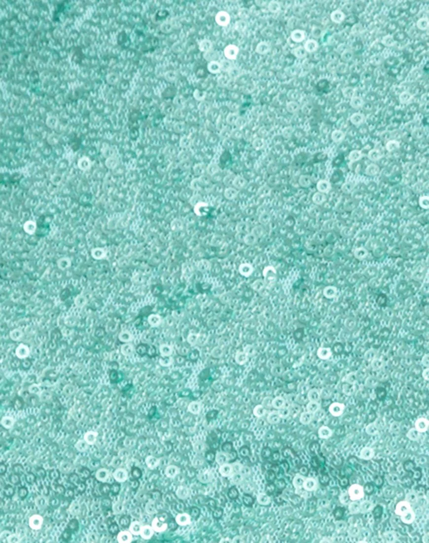 Athena Top in Peppermint Mini Sequin - Image 5
