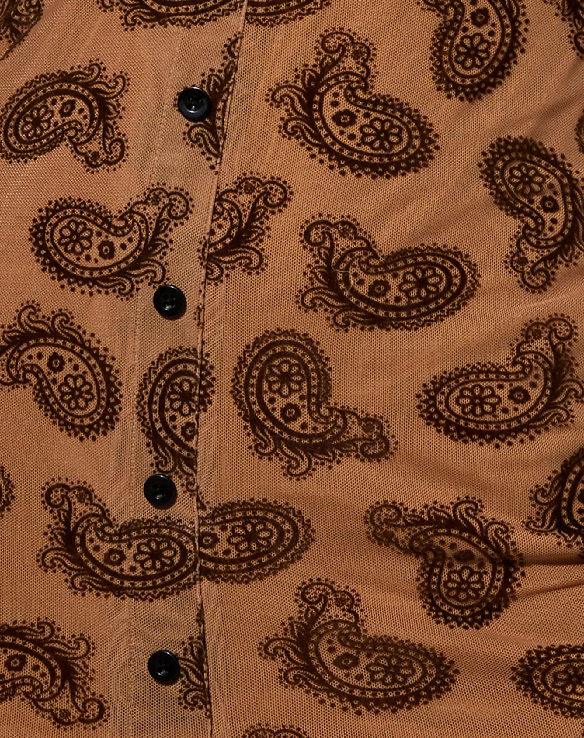 Avaya Dress in Persian Night Flock Brown - Image 7