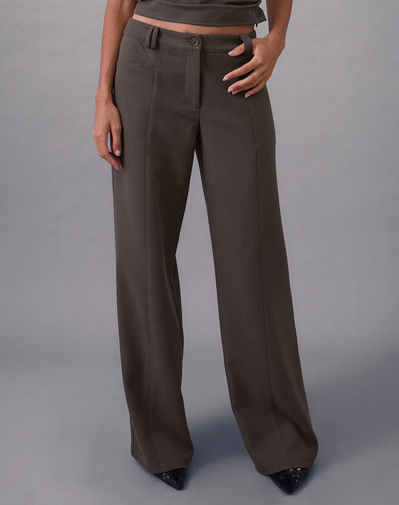 Avina Trouser in Tailoring Dark Olive - Image 2