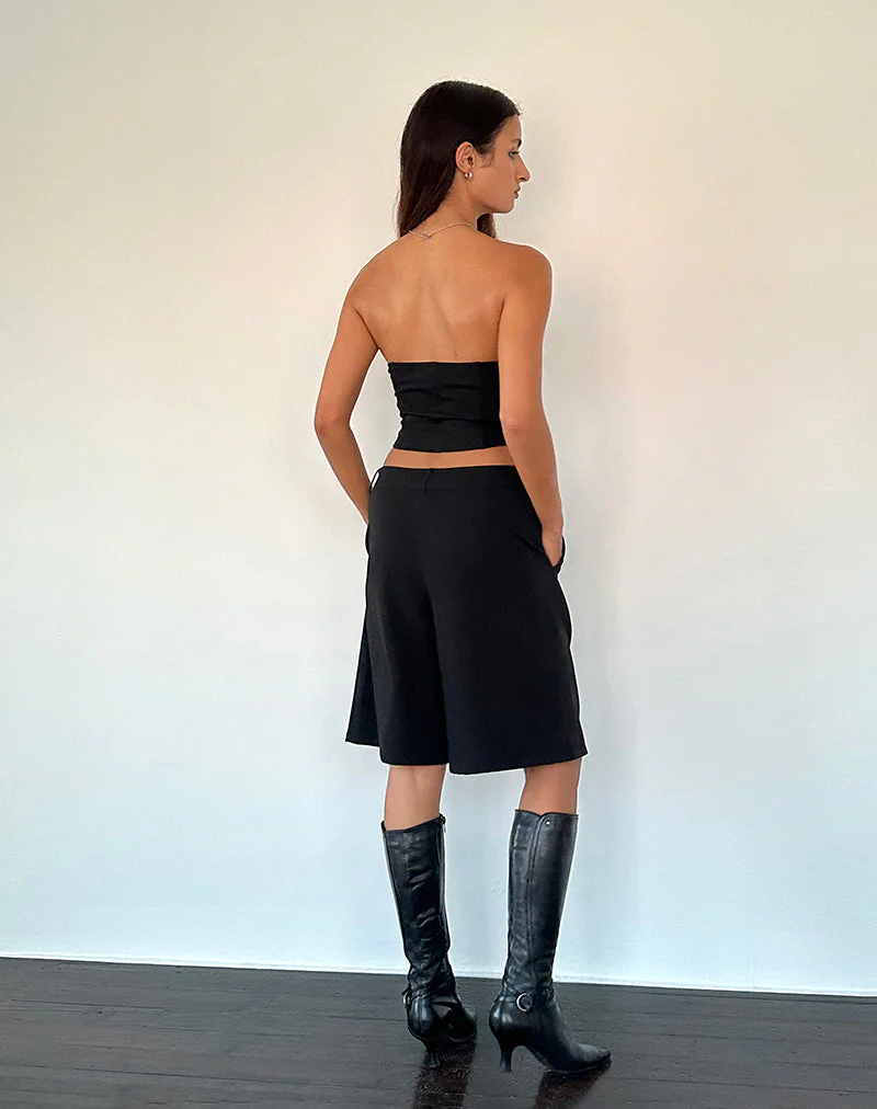 Ayna Longline Shorts in Tailoring Black - Image 5