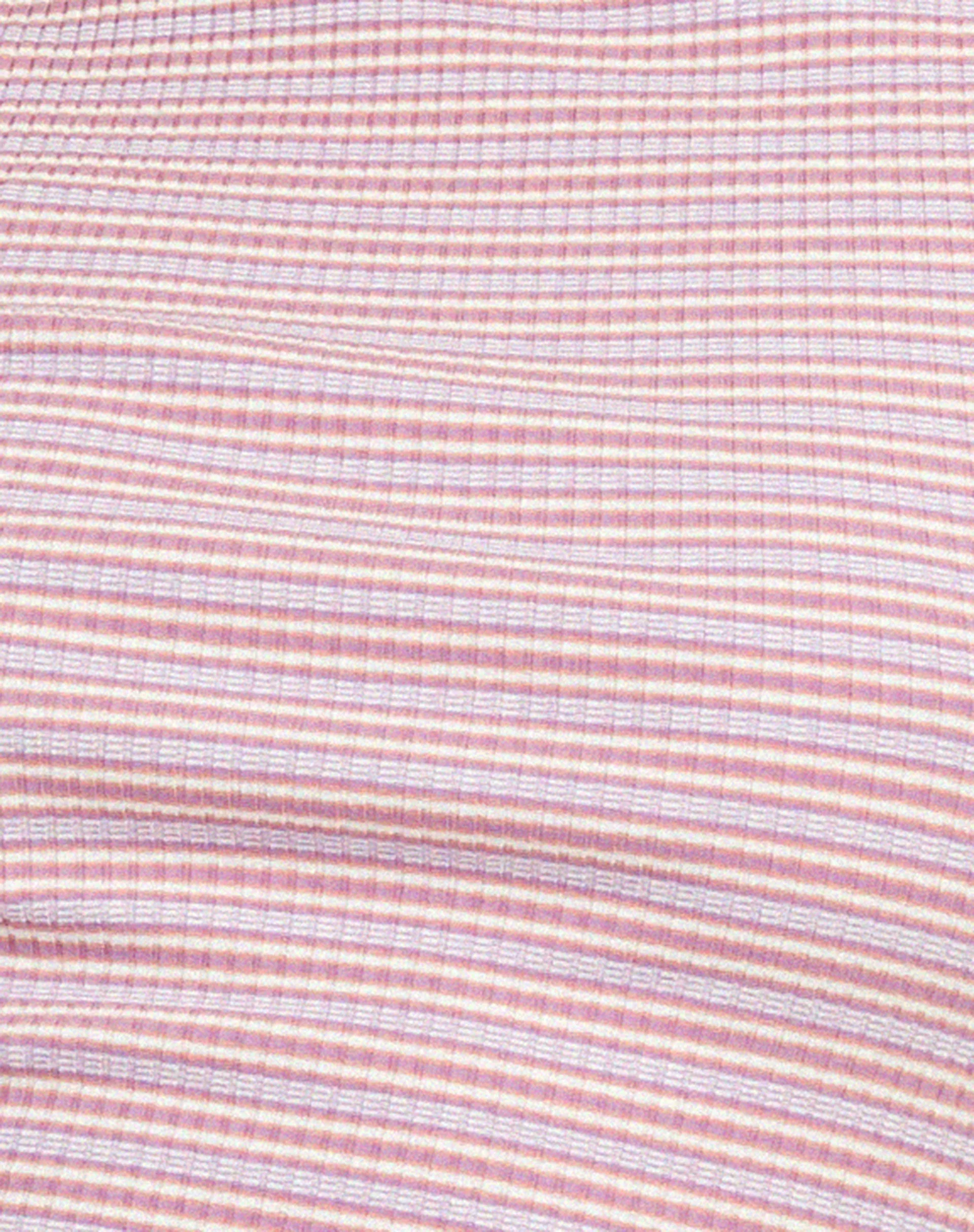 Azura Crop Top in Stripe Rib Purple and Brown - Image 5