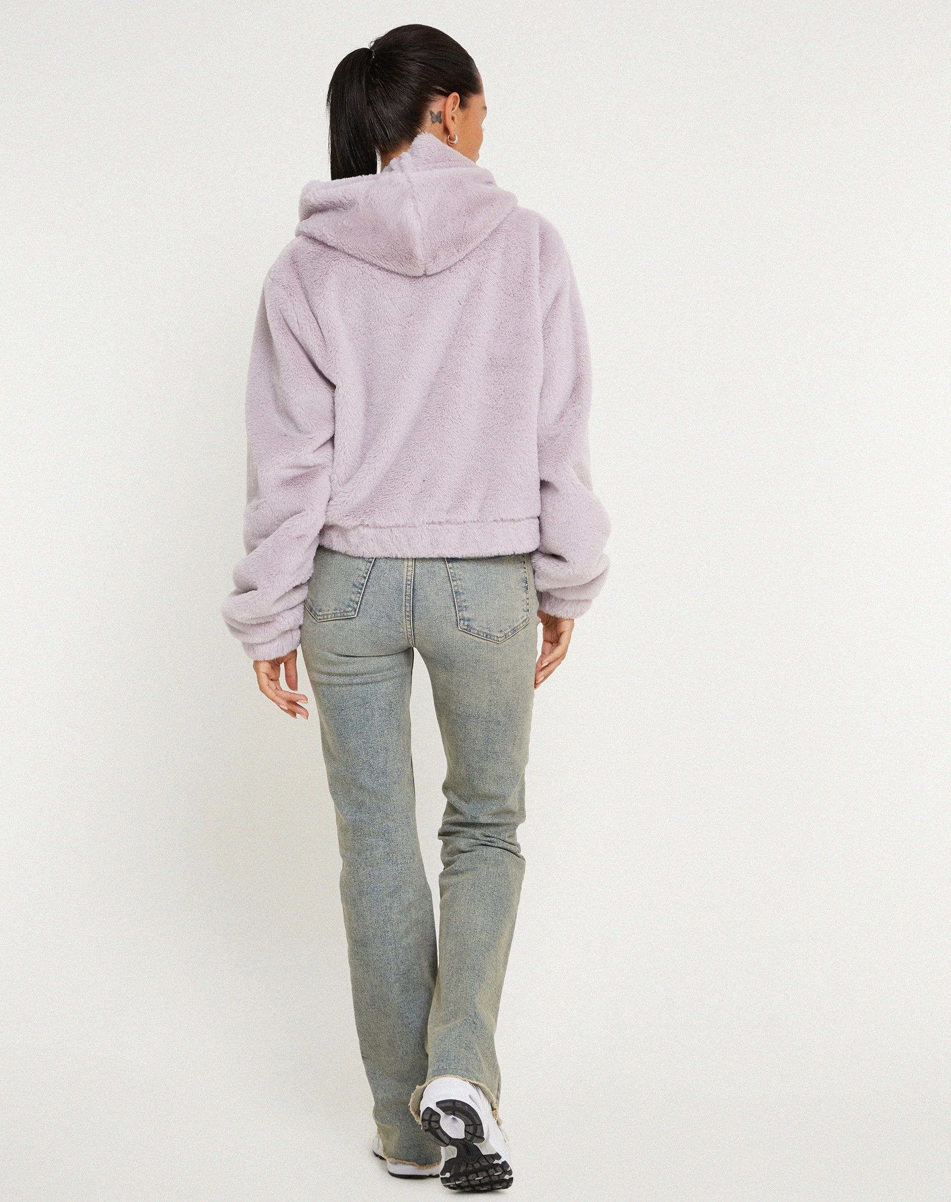Banowa Zip Up Jacket in Lilac - Image 7