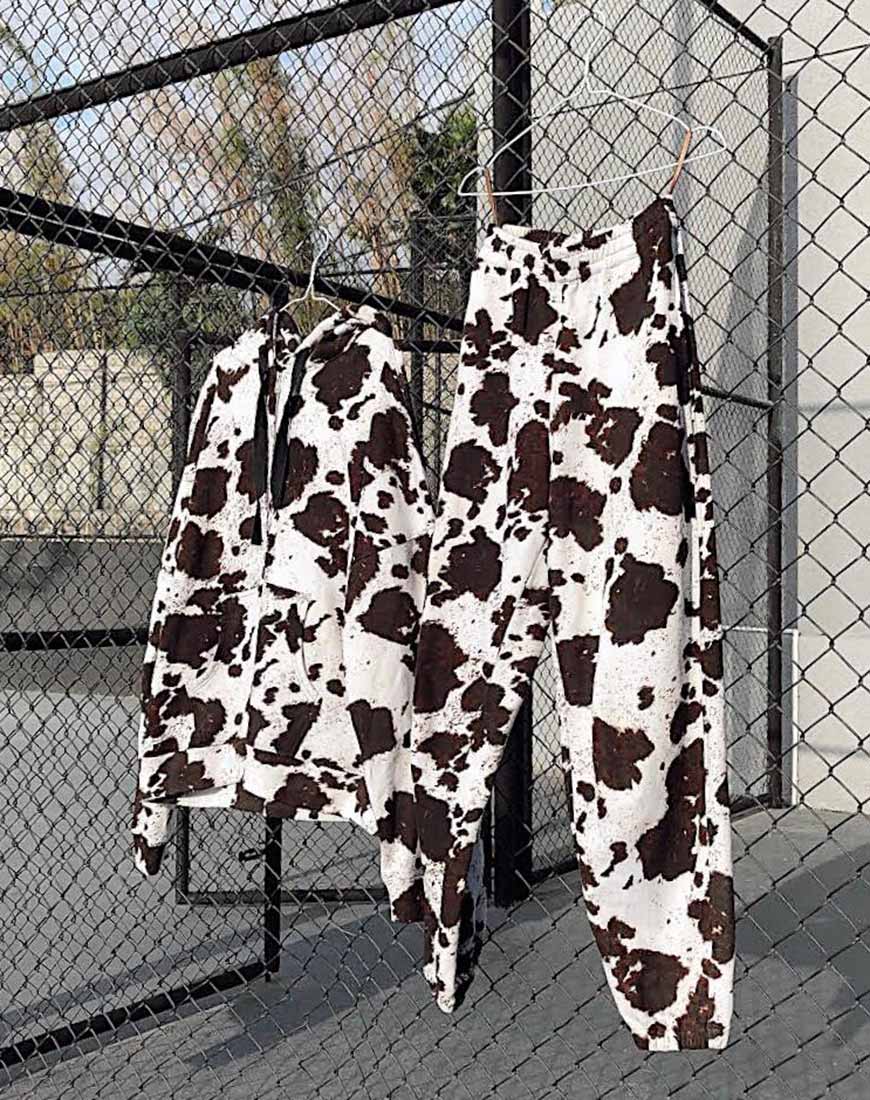 Basta Jogger in Cow Hide Brown/White - Image 2