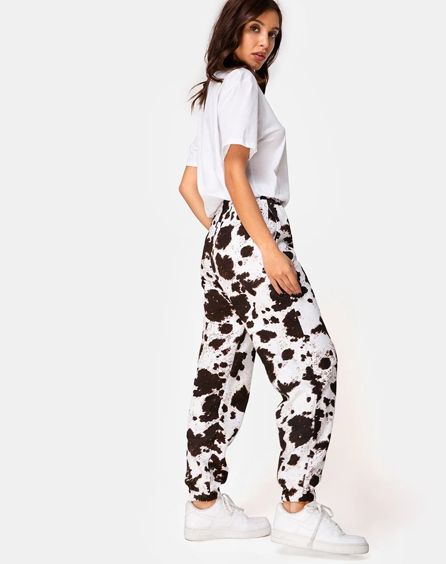 Basta Jogger in Cow Hide Brown/White - Image 6