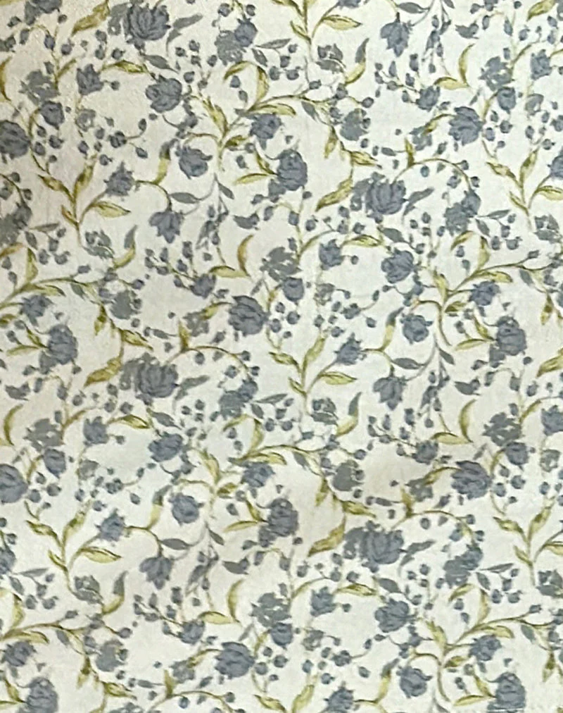 Bebeka Micro Skirt in Pretty Floral Light Sage - Image 6