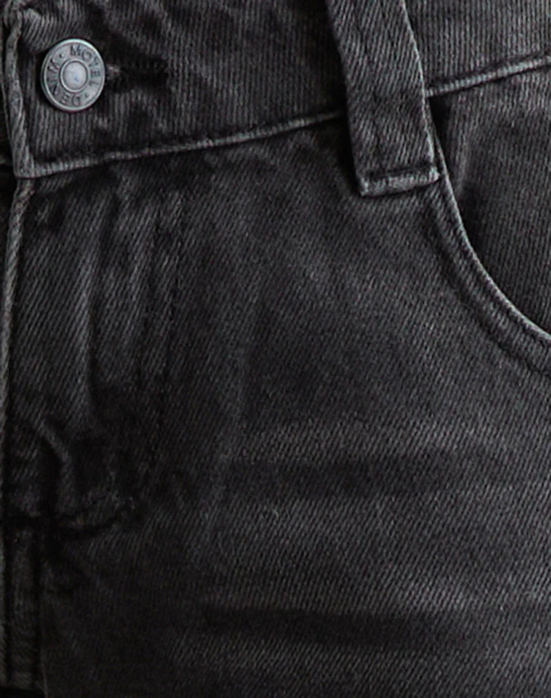 Bell Bottom Low Rise Flare Jeans in Vintage Black - Image 6