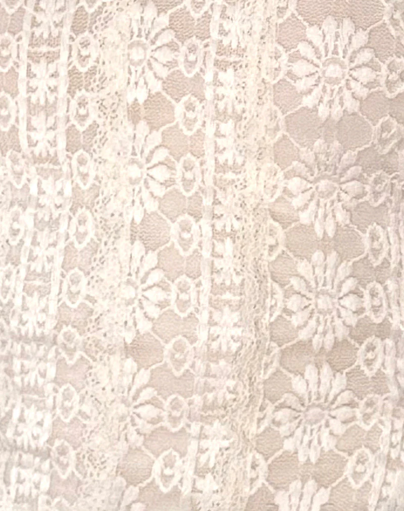 Belle Long Sleeve Top in Regal Lace Ivory - Image 6