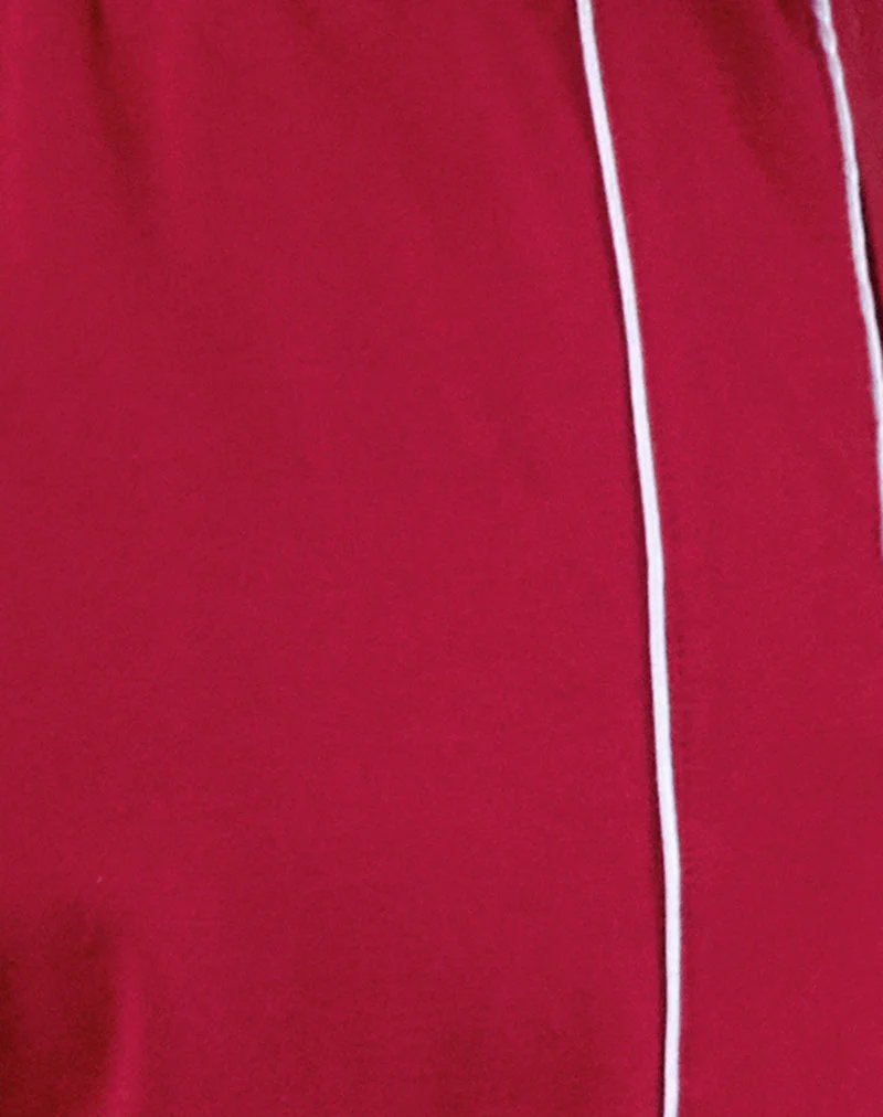 Benton Jogger in Adrenaline Red with Violet Binding - Image 6