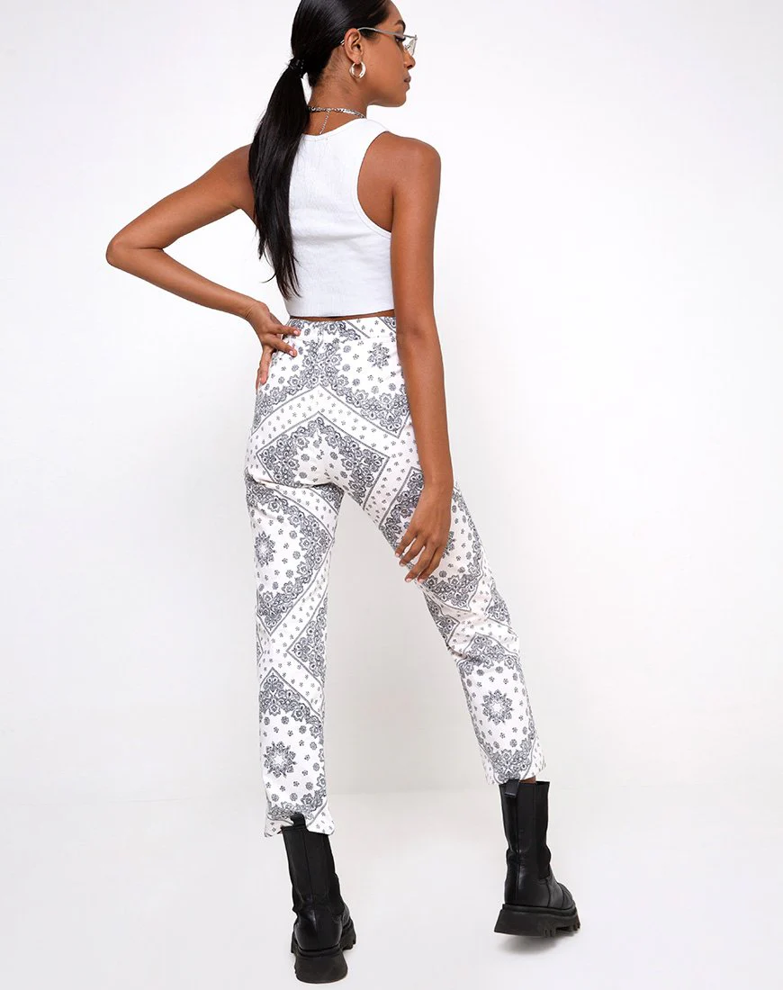 Beth Trouser in Bandana Ecru Placement - Image 5