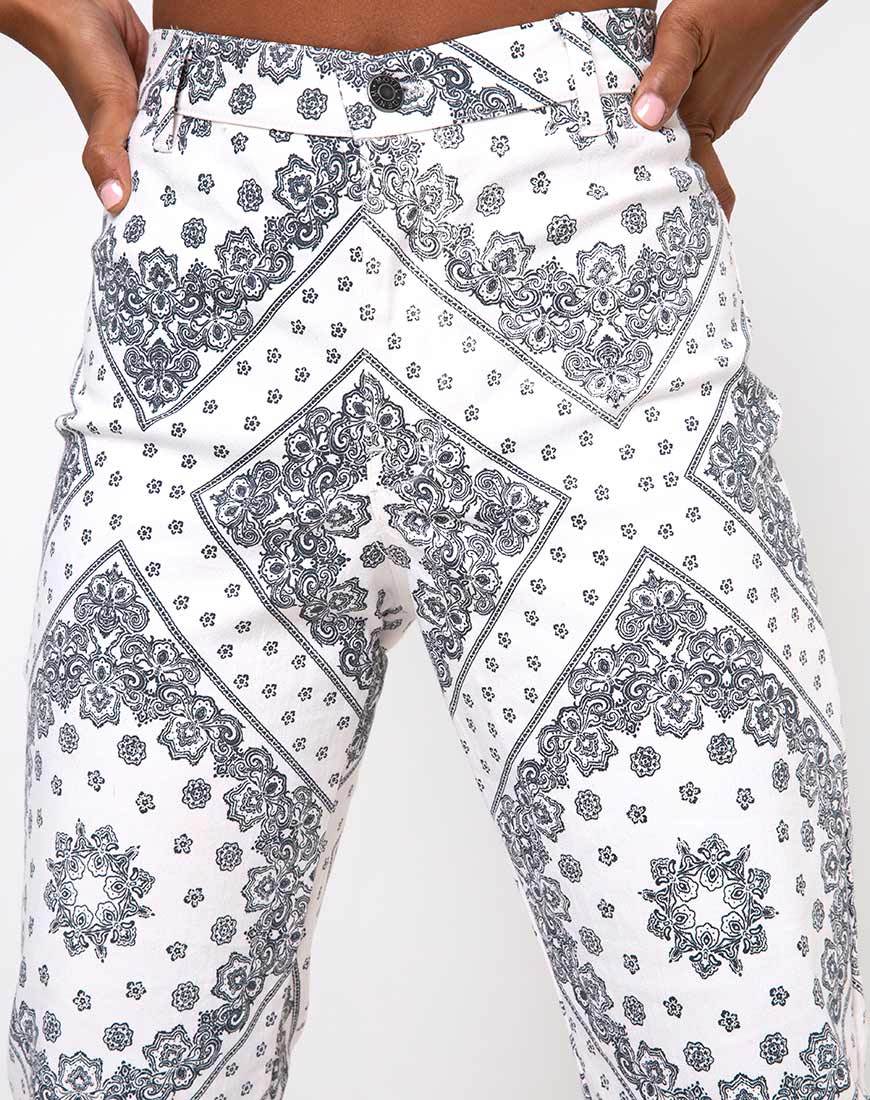 Beth Trouser in Bandana Ecru Placement - Image 6