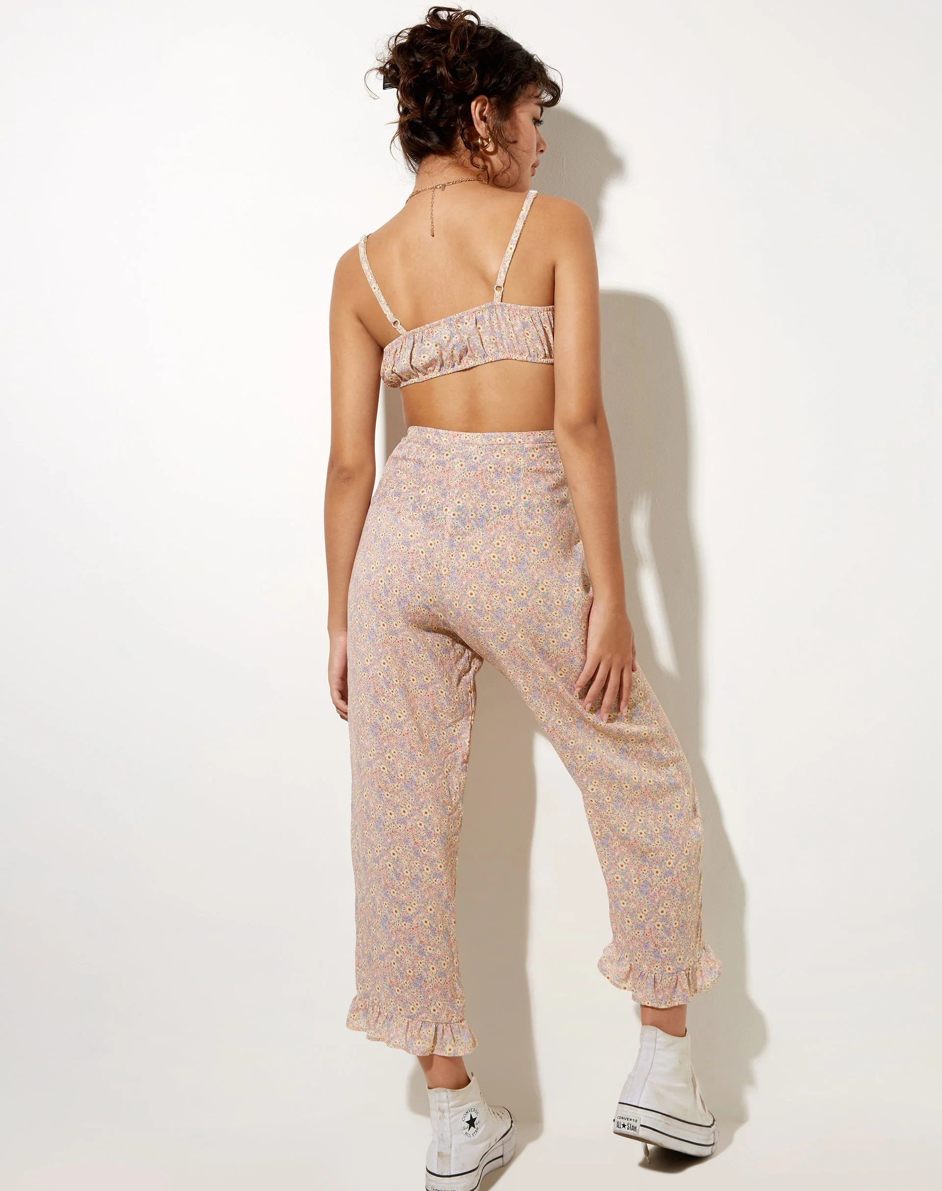 Bianca Culotte Trouser in 70's Prairie Girl Floral - Image 5
