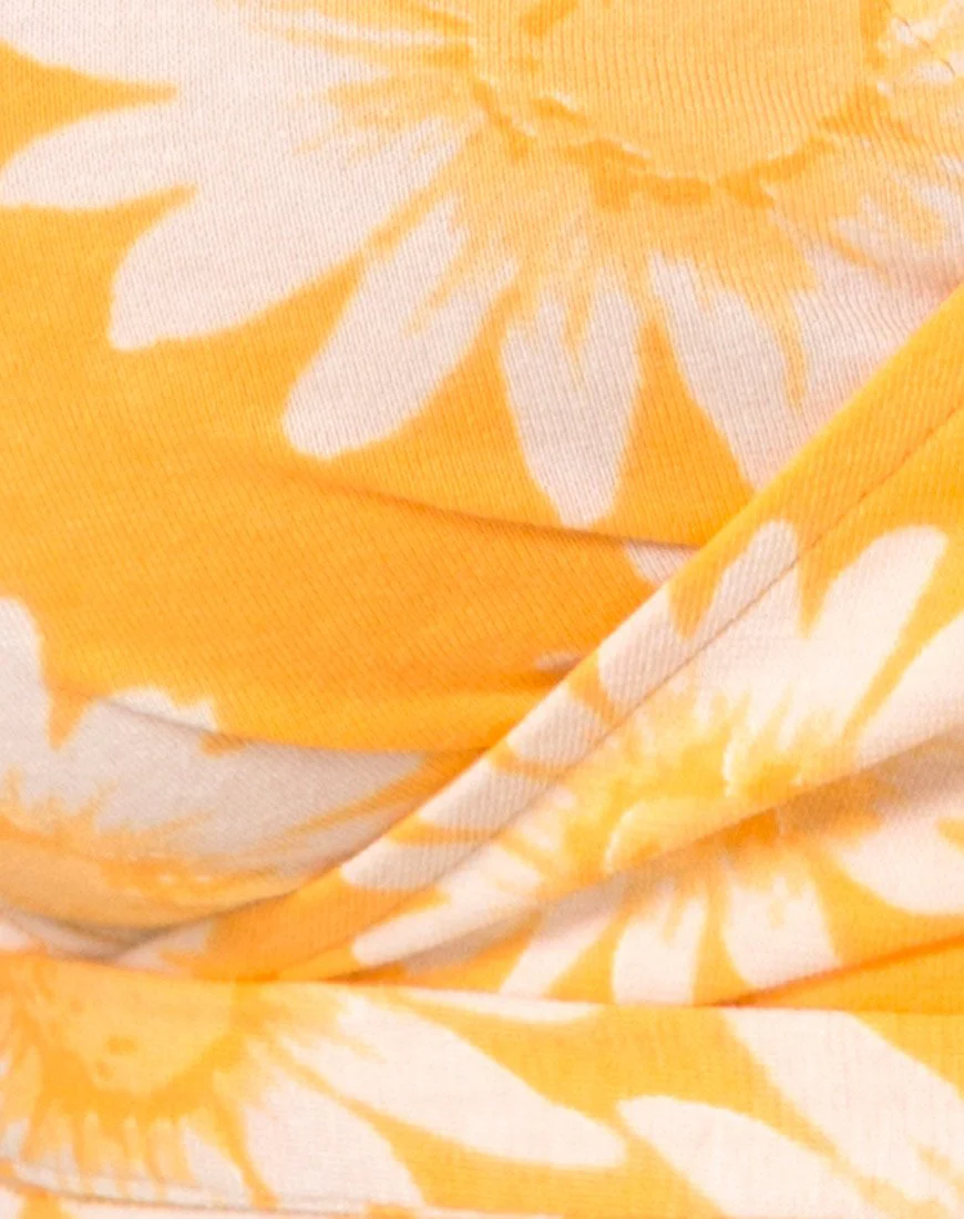 Biaz Wrap Crop in Sunkissed Floral Yellow - Image 5