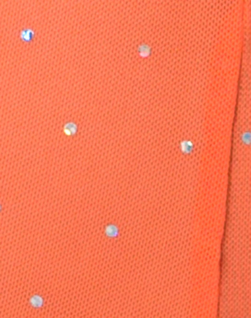 Bike Short in Crystal Net Orange - Image 5