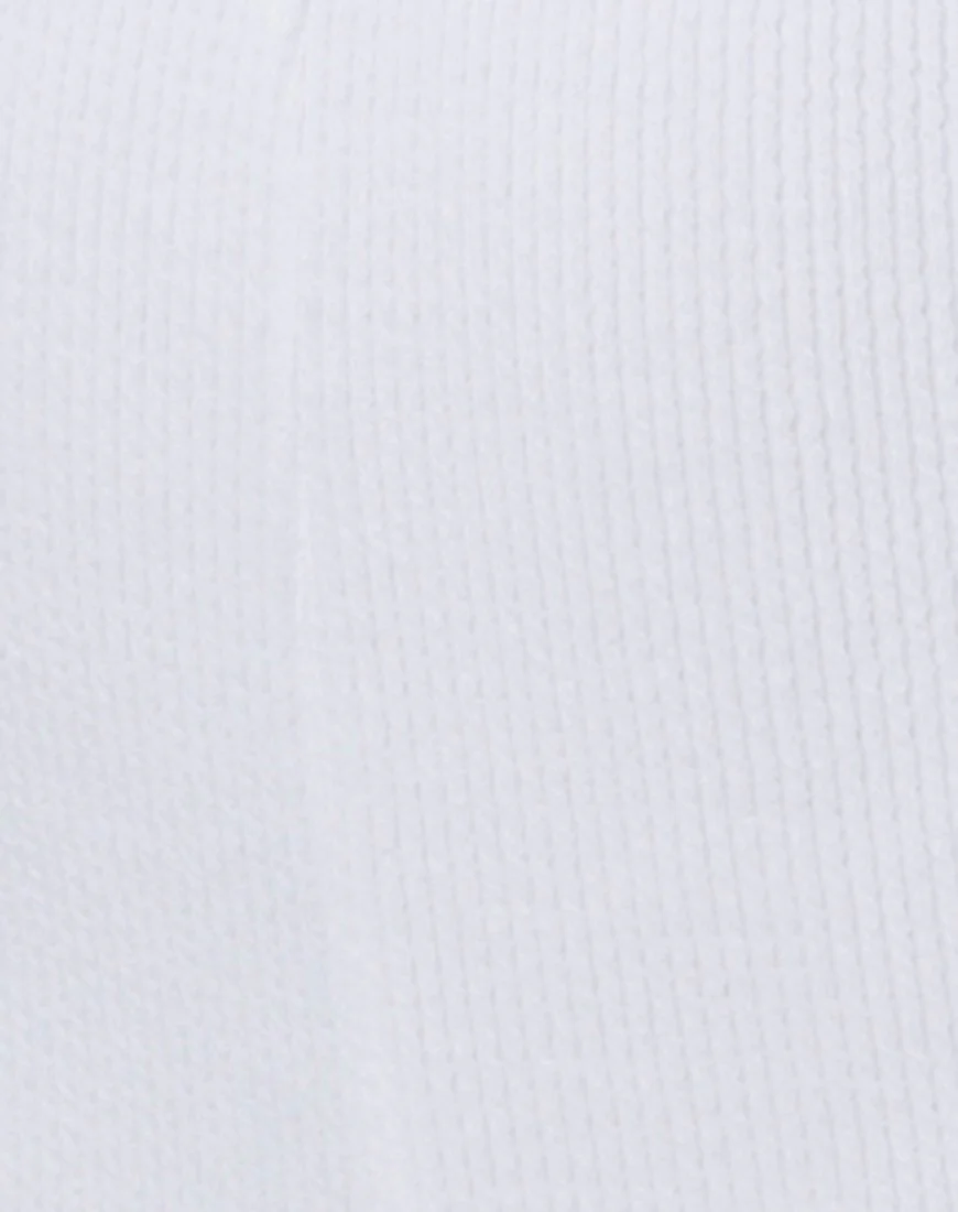 Bike Short in Mini Rib White - Image 5