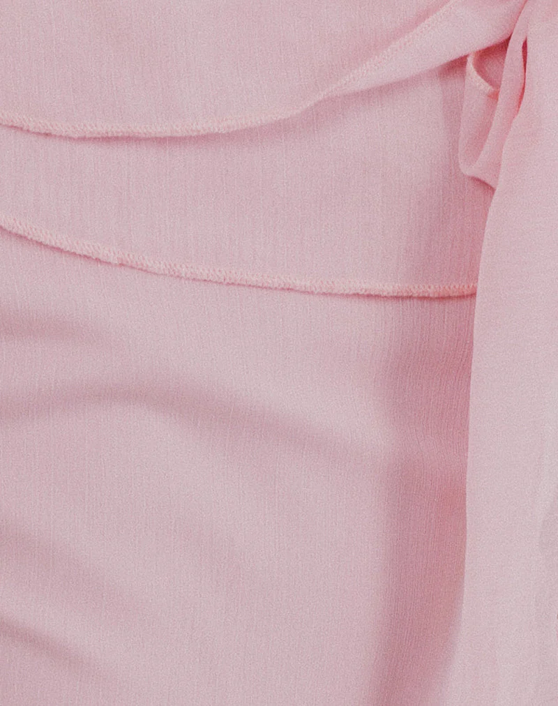 Binita Mini Dress in Chiffon Peony - Image 6