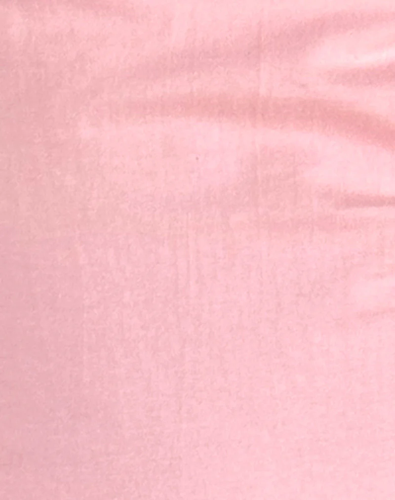 Bitha Top in Ballet Pink with Adrenaline Red Binding - Image 6