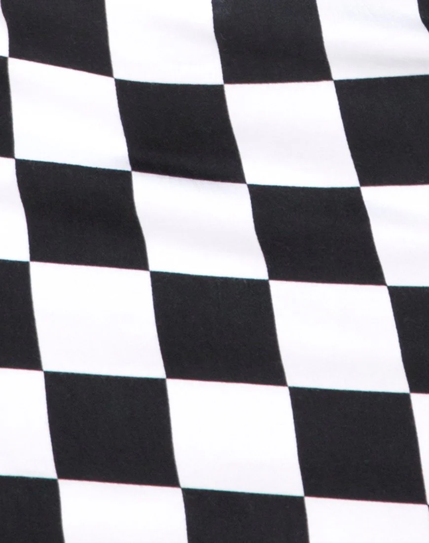 Boco Dress in Check Board Medium B/W - Image 5