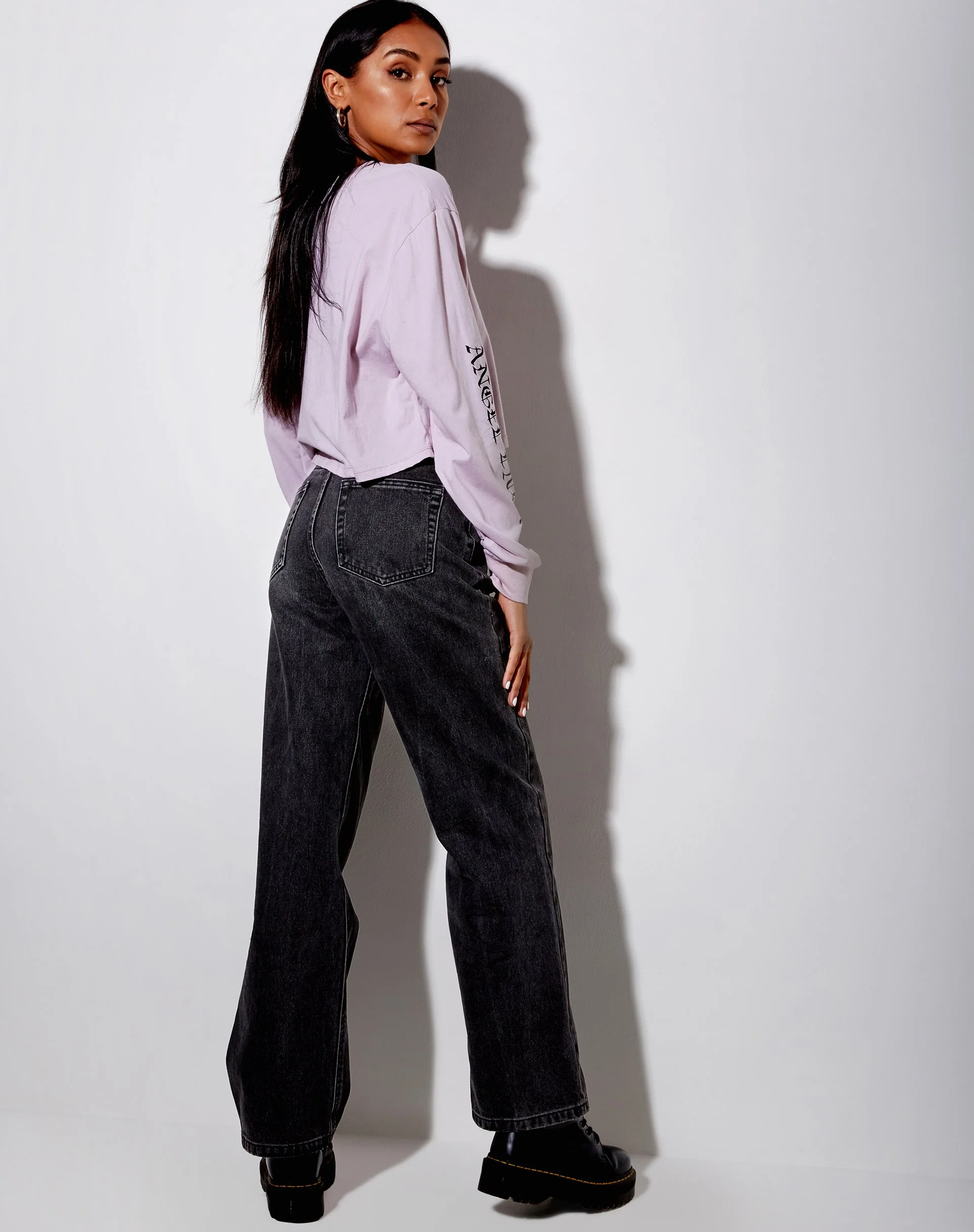 Boli Crop Tee in Violet Angelo 'Angel Energy' - Image 5