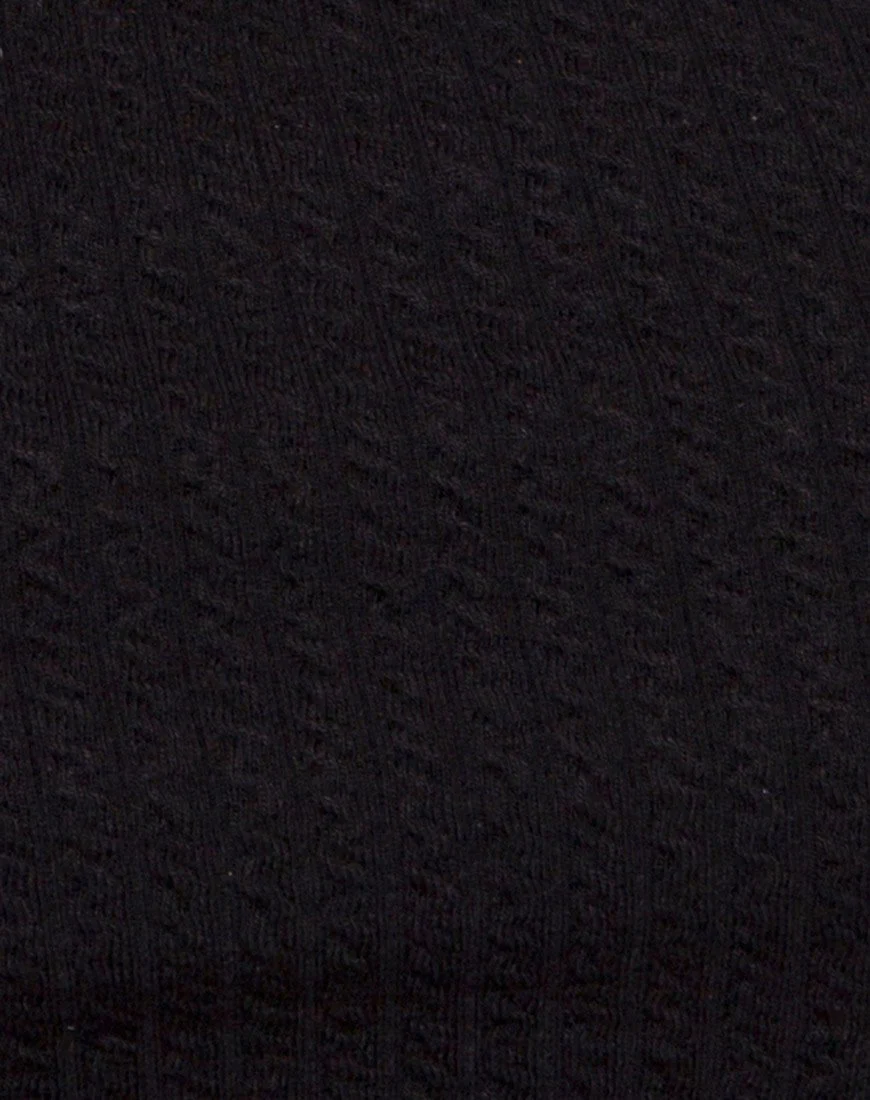 Bomb Tube Top in Black Jumbo Rib - Image 5
