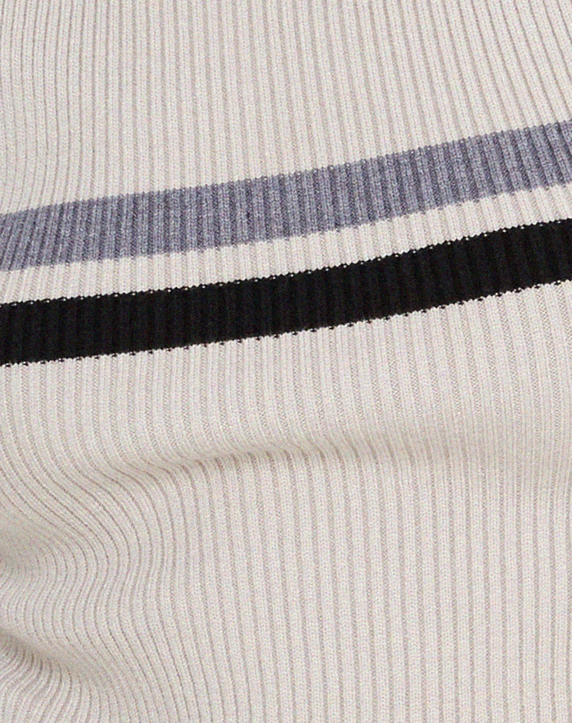 Bonisa Vest in White with Grey and Black Stripe - Image 7