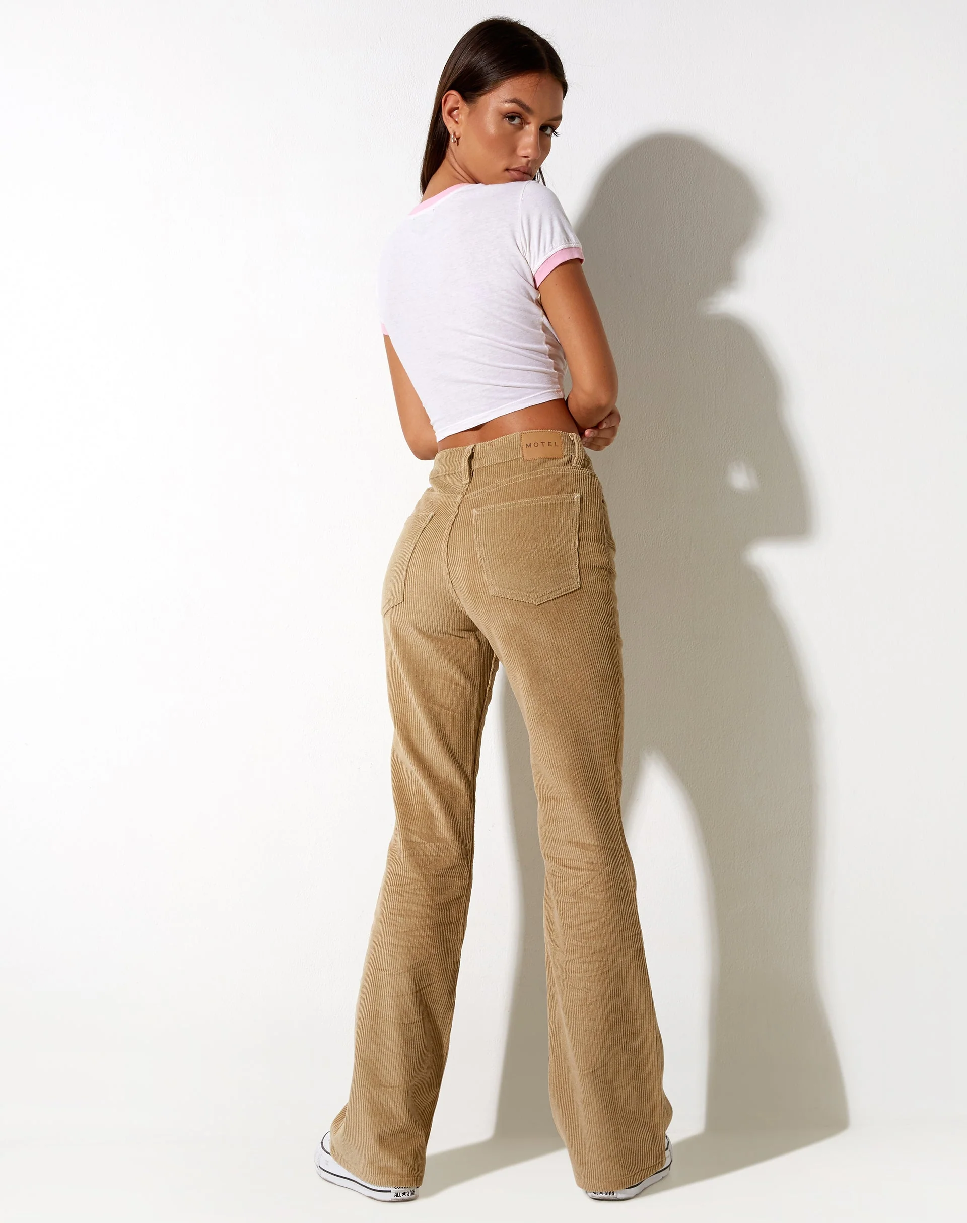 Bootleg Jeans in Cord Sand - Image 3