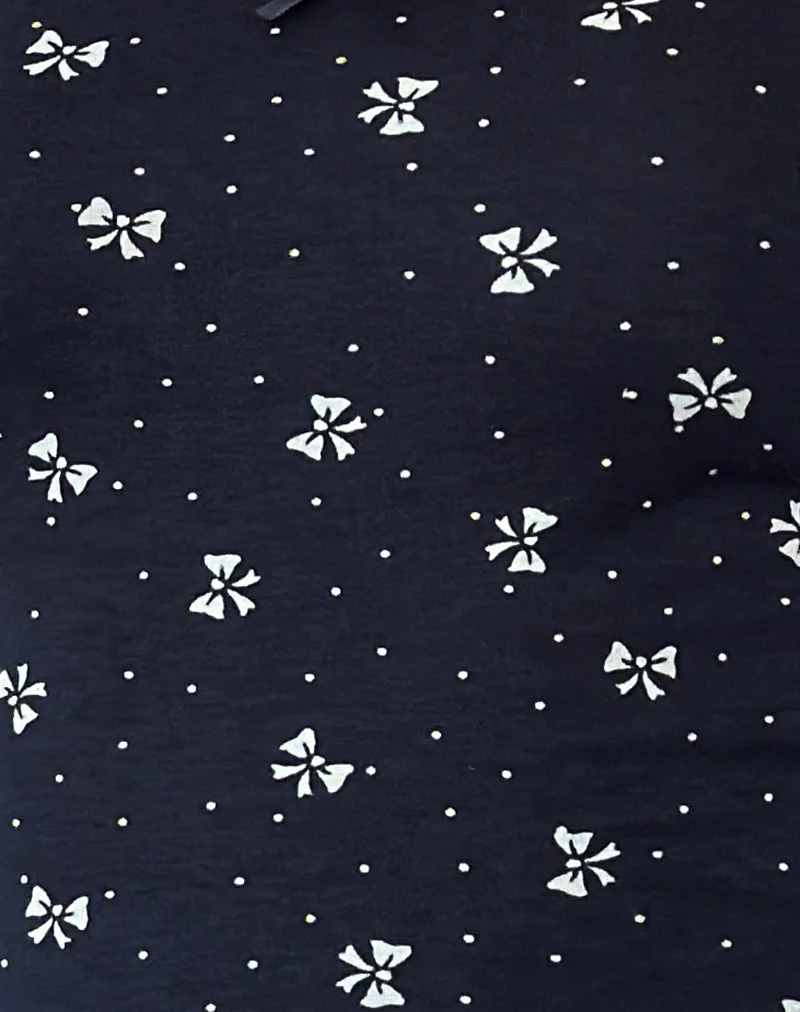 Bovino Top in Mini Bow Navy - Image 6