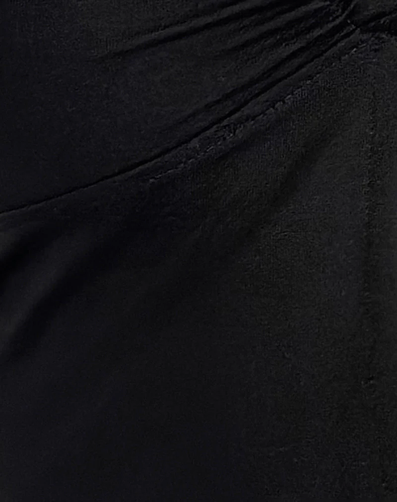 Brea Hardware Butterfly Top in Rayon Jersey Black - Image 6