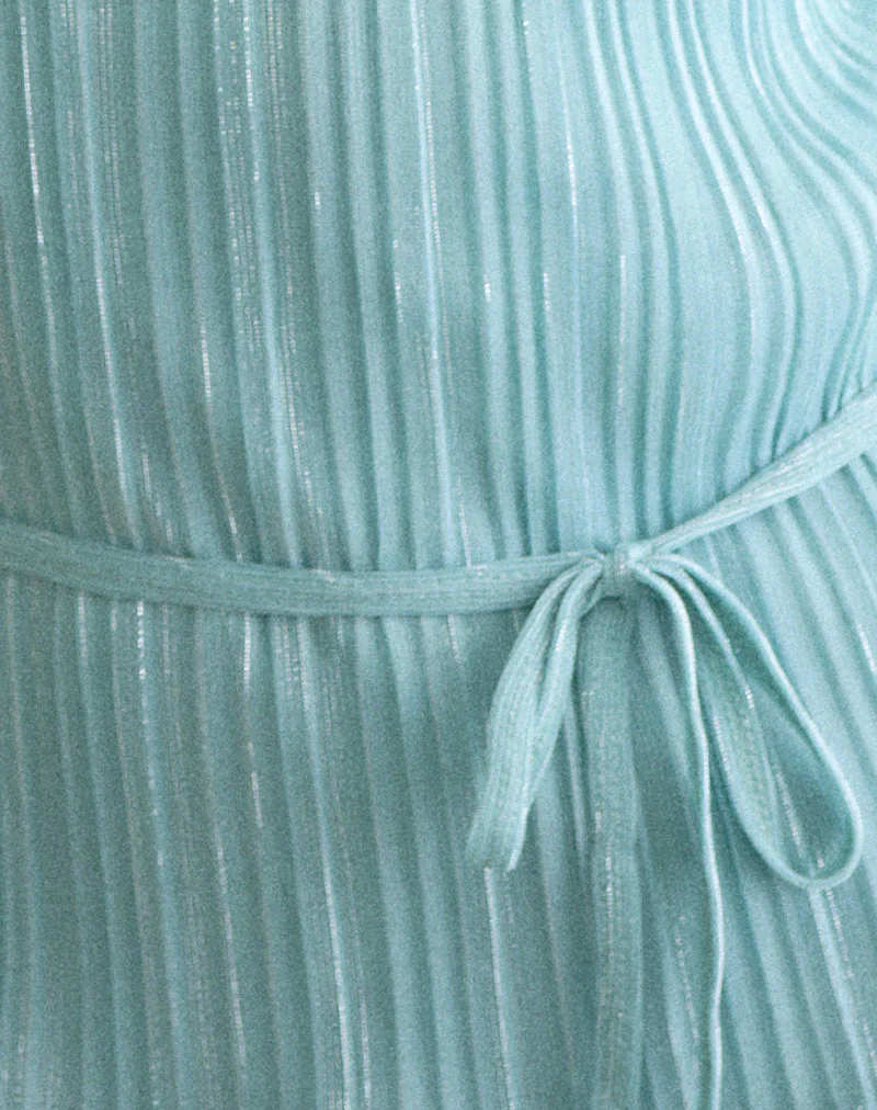 Brienne Top in Chiffon Plisse Light Blue - Image 7