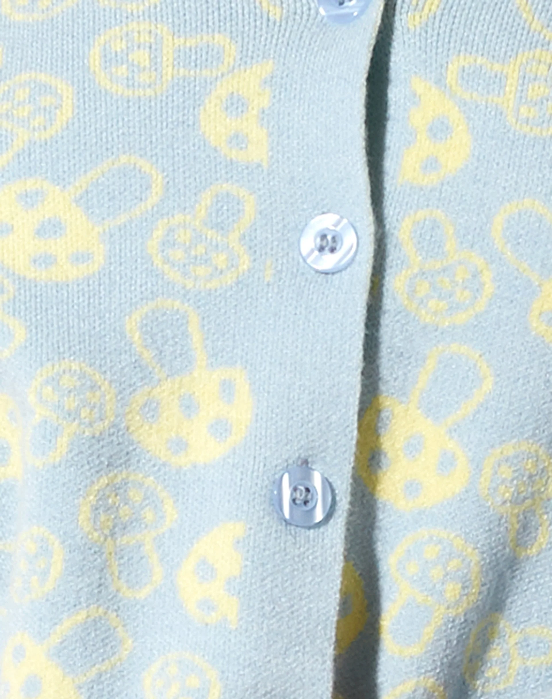 Bufo Cardigan in Baby Shroom Blue and Yellow - Image 7