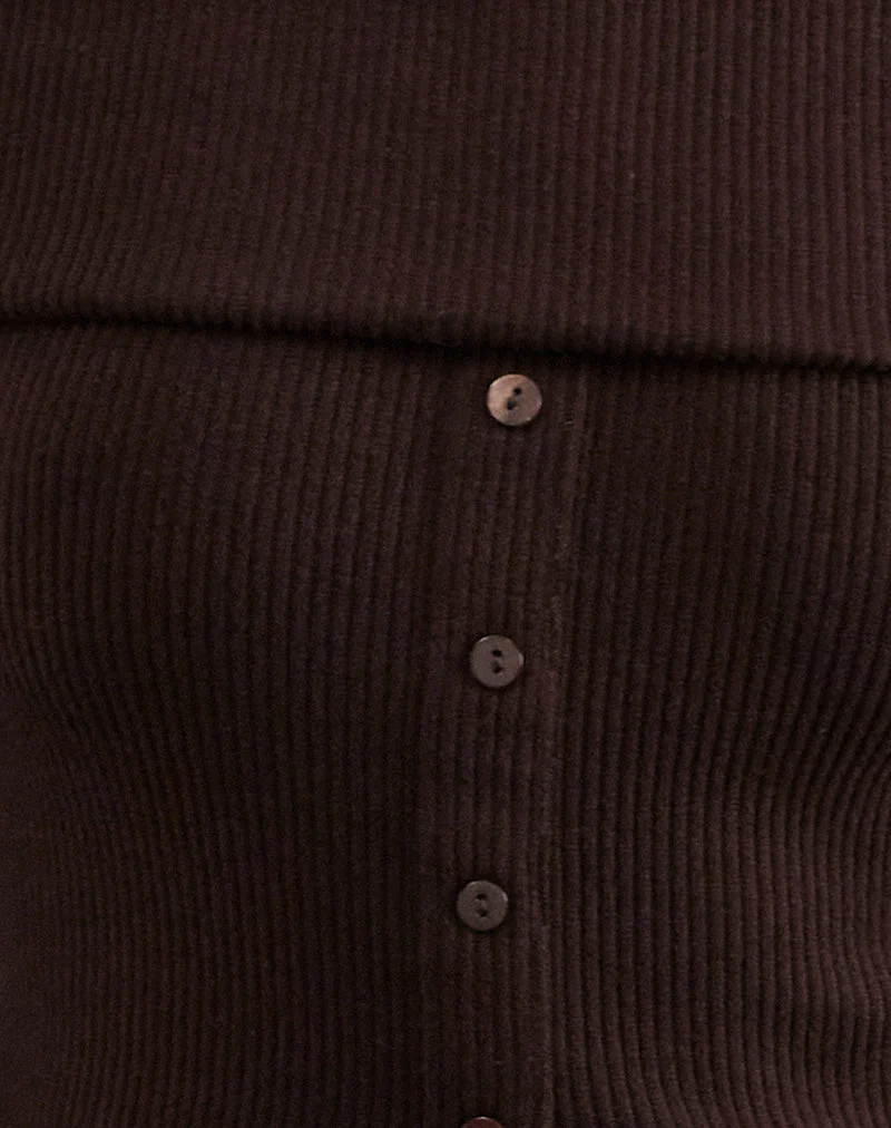 Candida Cardi in Bitter Chocolate - Image 6