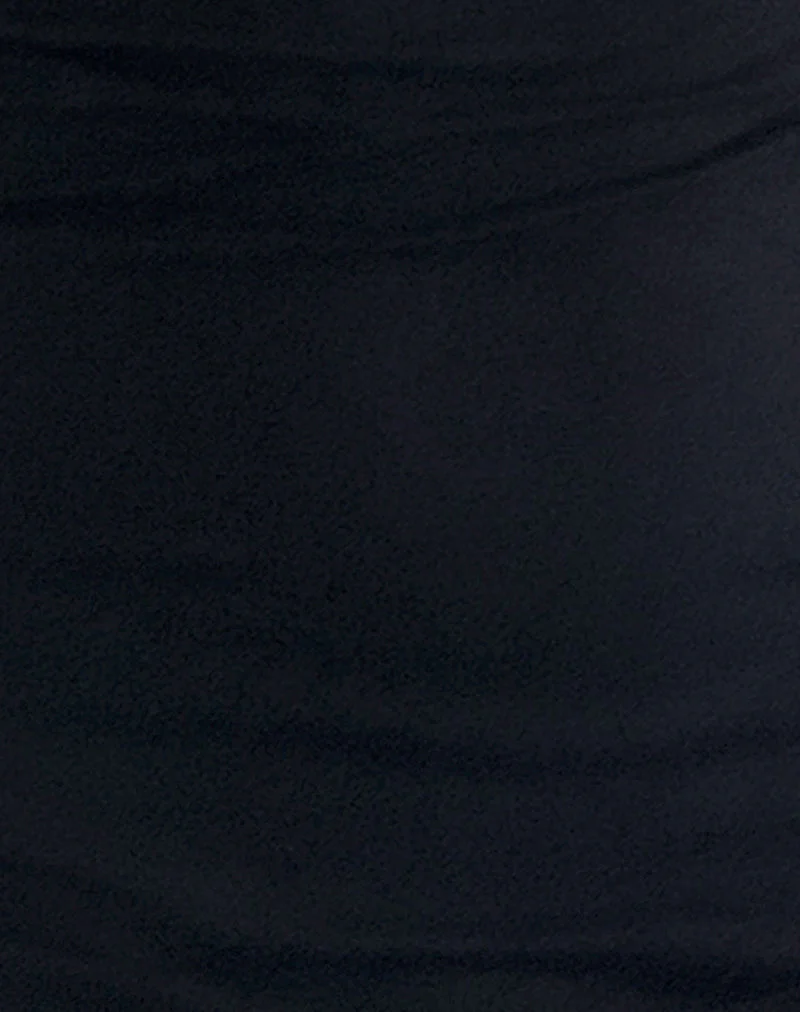 Cantana Maxi Dress in Black with Red Rosette - Image 6